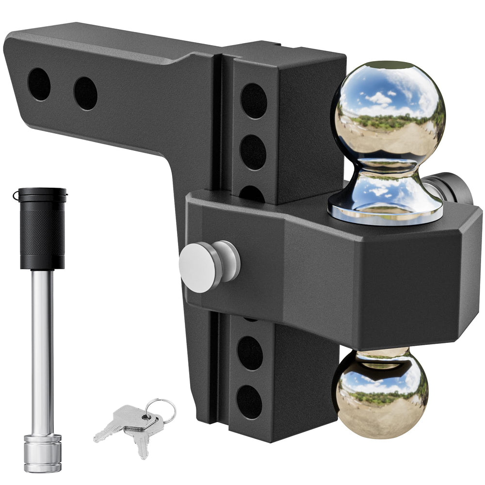 VNN adjustable trailer hitch on 2-inch receiver for versatile towing setups