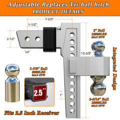 VNN anti-rattle pads visible under hitch reduce road vibration