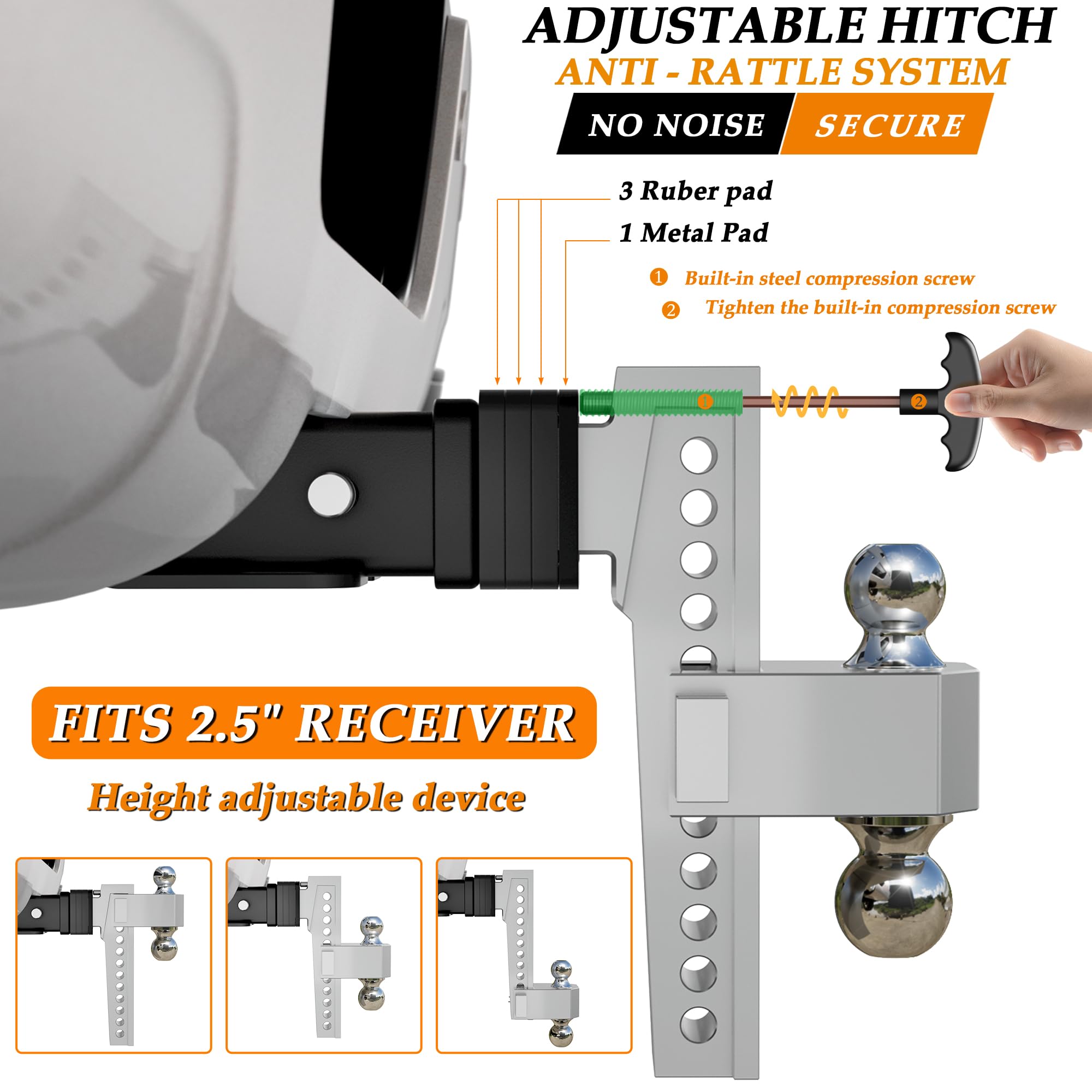 VNN tri-ball system ready for multiple ball sizes for flexible towing