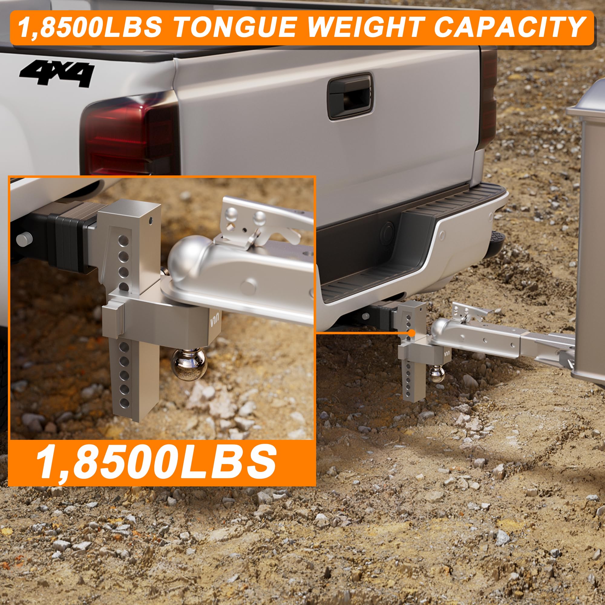 VNN locking hitch pins provide security during parking and transit