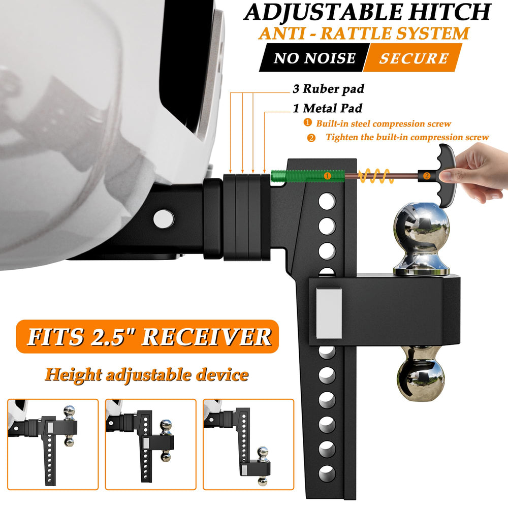 VNN interchangeable tri-balls (1-7/8, 2, 2-5/16) for multiple loads