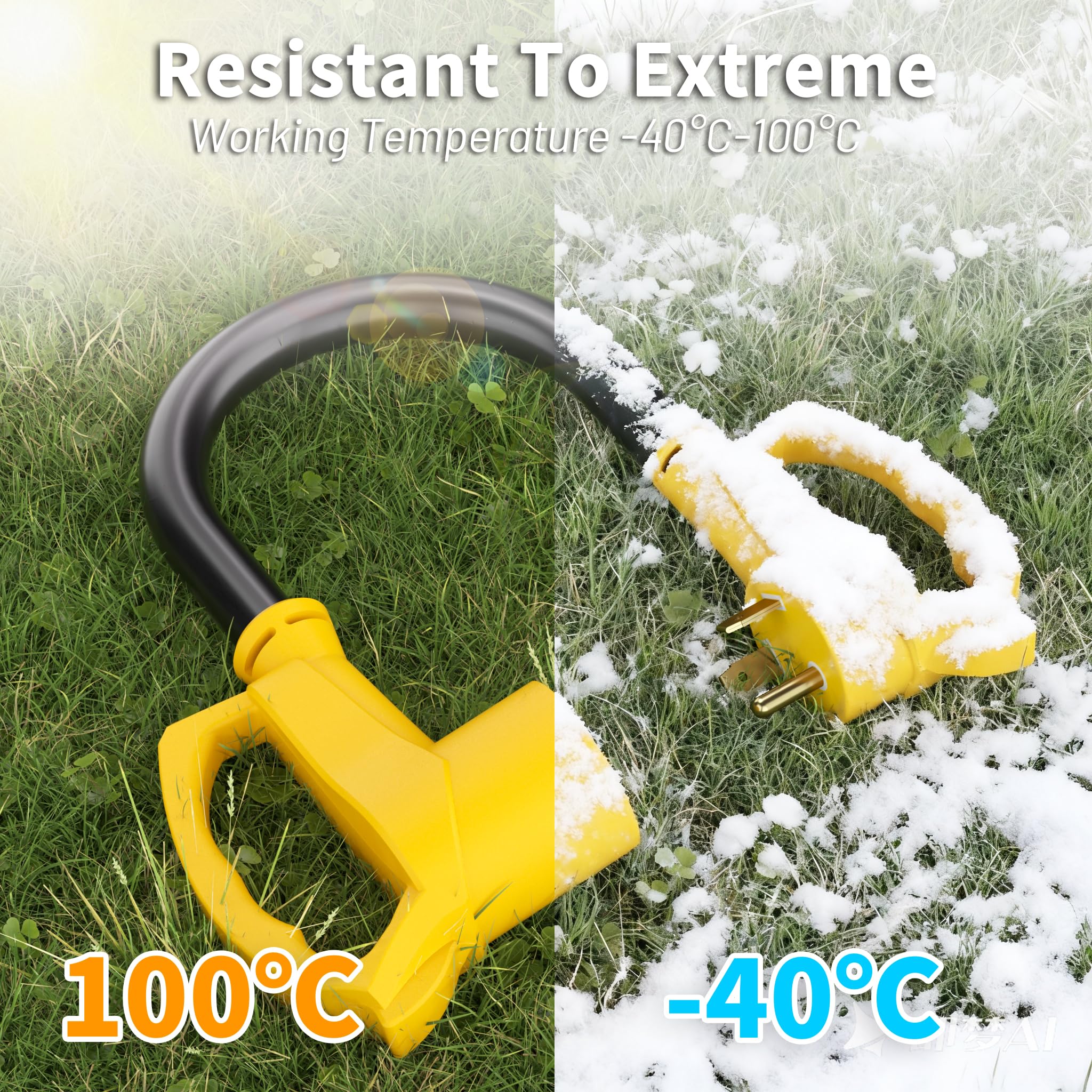 Vockjour yellow RV adapter stands out for visibility and quick access.
