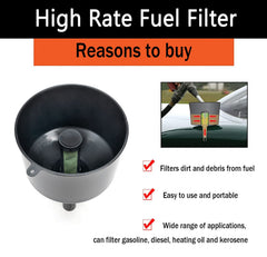 VODCACA AF8CB filter in use with a lawn mower for clean fuel delivery.