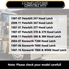 VODCACA hood latch base for Peterbilt 377; durable design for daily use