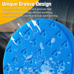 VOFirst wool pads cutting polishing showcasing durable texture for oxidized paint and deep scratches.