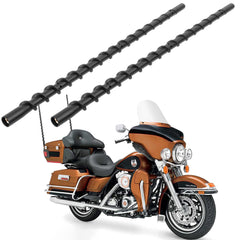 VOFONO 2PCS spiral antenna enhances AM/FM reception on Harley-Davidson motorcycles
