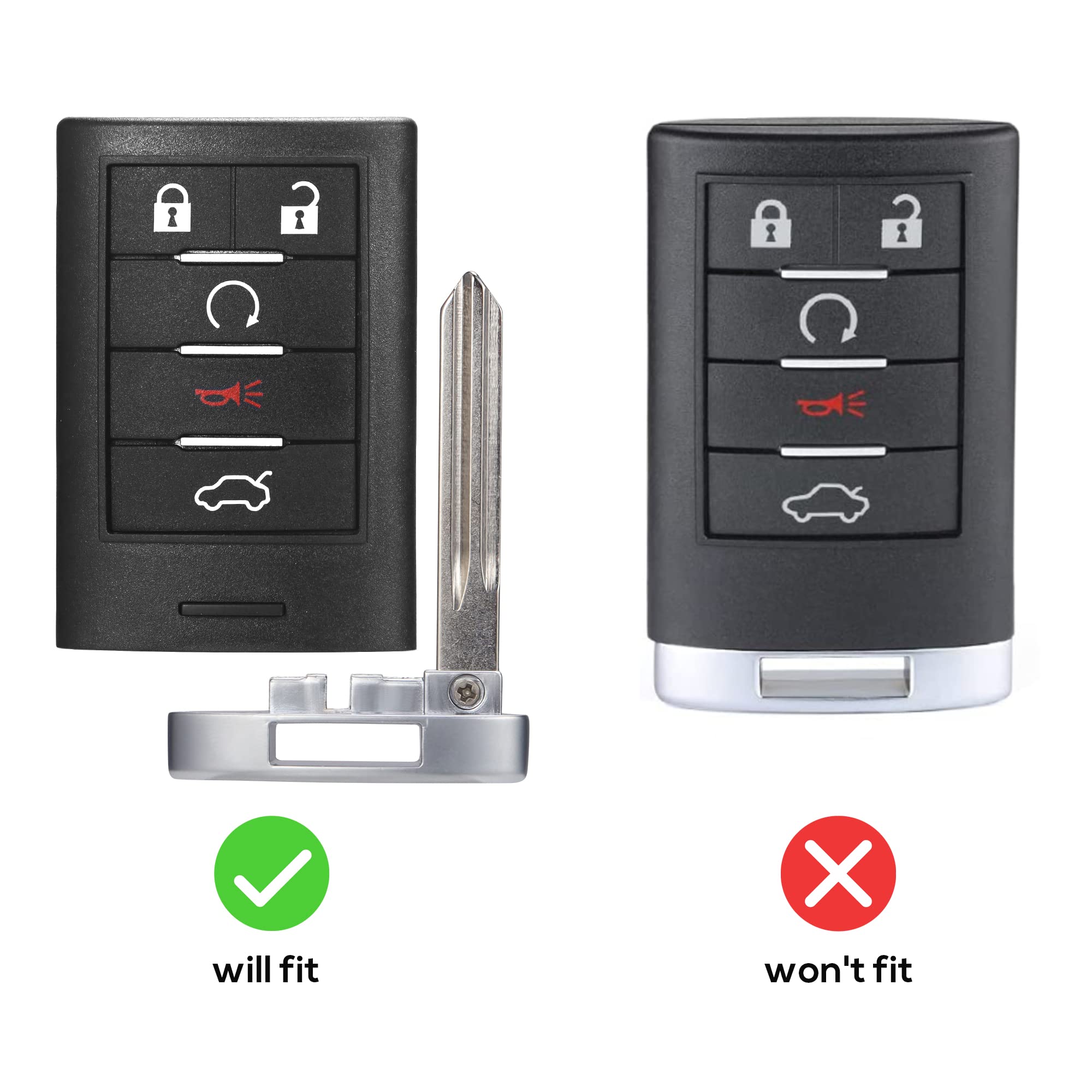VOFONO Cadillac CTS key fob buttons close-up for quick control