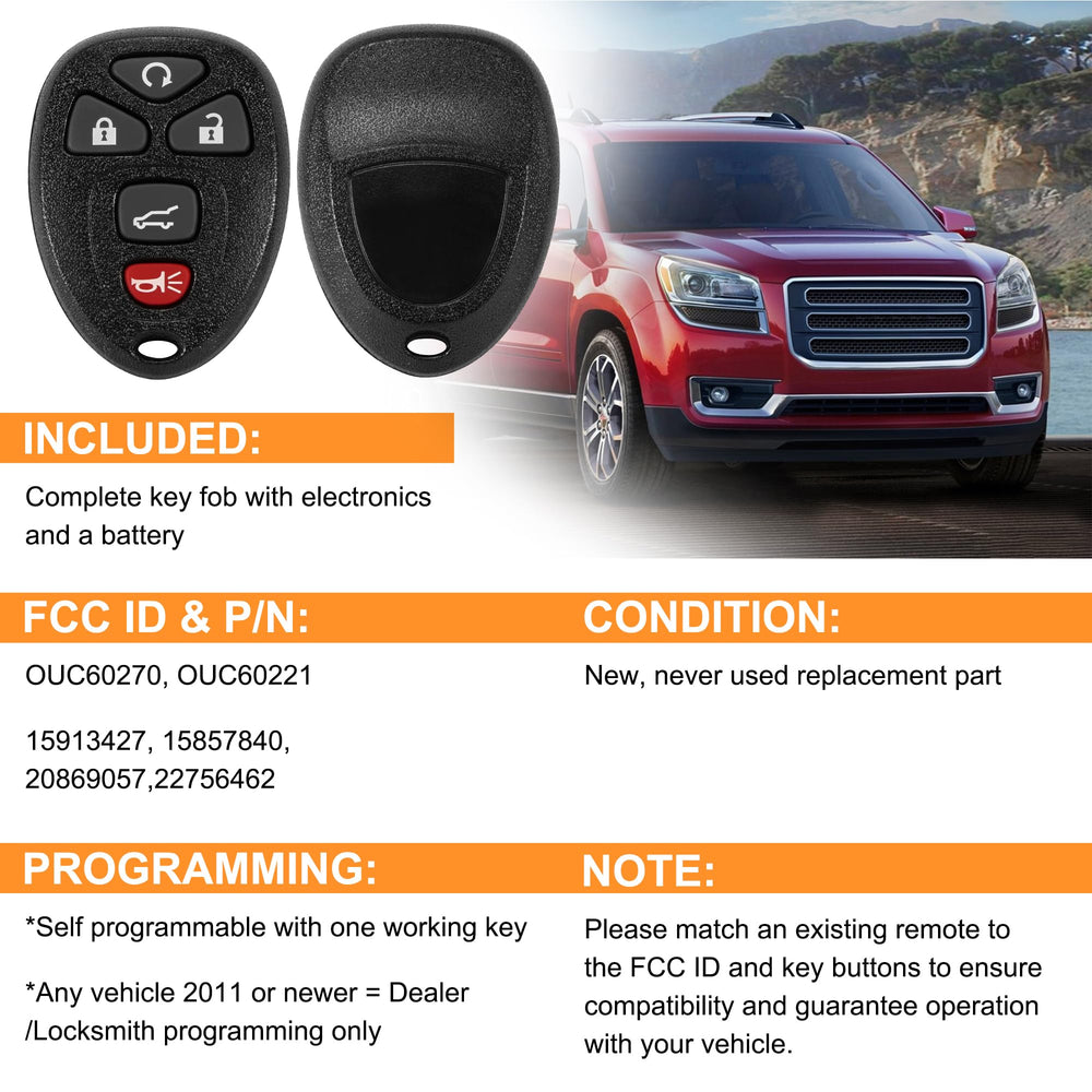 VOFONO Cadillac Escalade key fob close-up for seamless compatibility