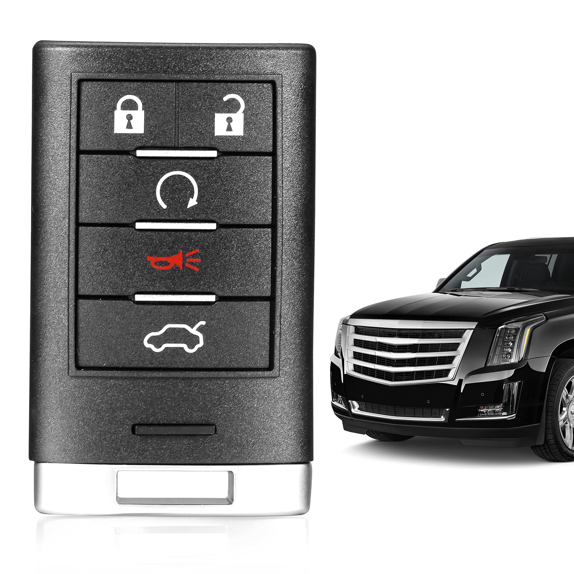 VOFONO Cadillac STS key fob front view with 5 buttons