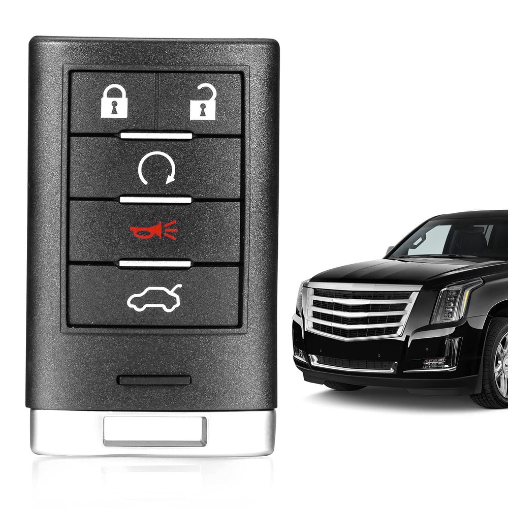 VOFONO Cadillac STS key fob front view with 5 buttons
