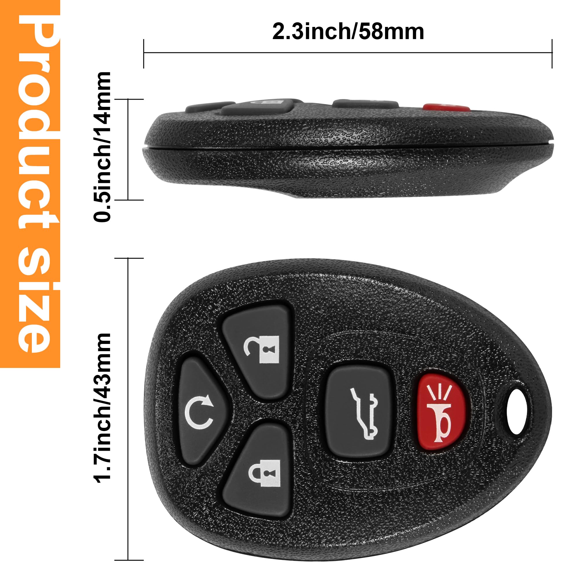 VOFONO Chevrolet Tahoe key fob pre-tested for dependable everyday use