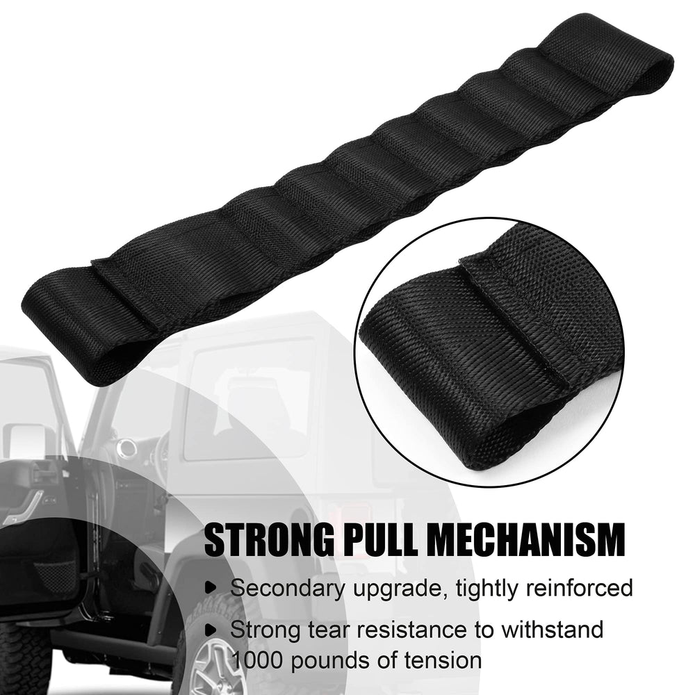 VOFONO door straps installation on Wrangler for quick upgrade and tidy appearance.