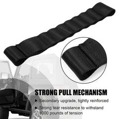 VOFONO door straps installation on Wrangler for quick upgrade and tidy appearance.