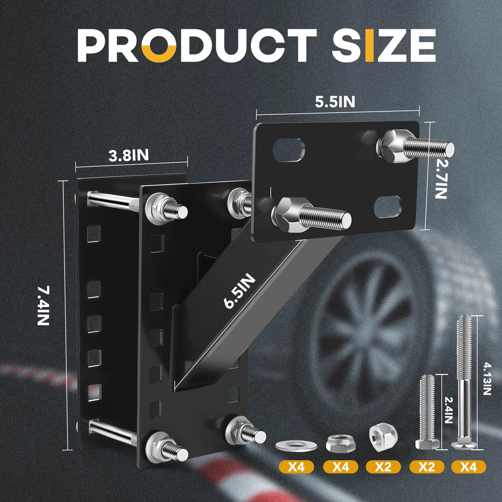 VOISEN spare tire mount on boat trailer shows universal fit and easy access