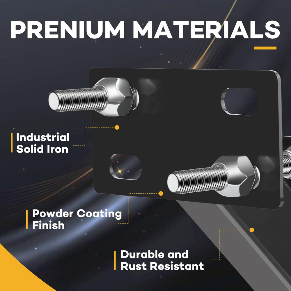 VOISEN spare tire mount exhibits rust-resistant iron finish for long life