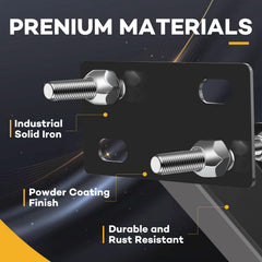 VOISEN spare tire mount exhibits rust-resistant iron finish for long life