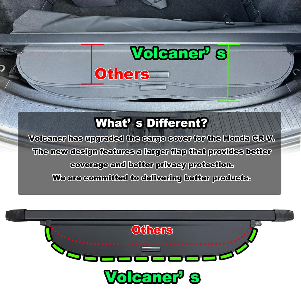 Volcaner privacy shield keeps valuables secure in the CR-V trunk.