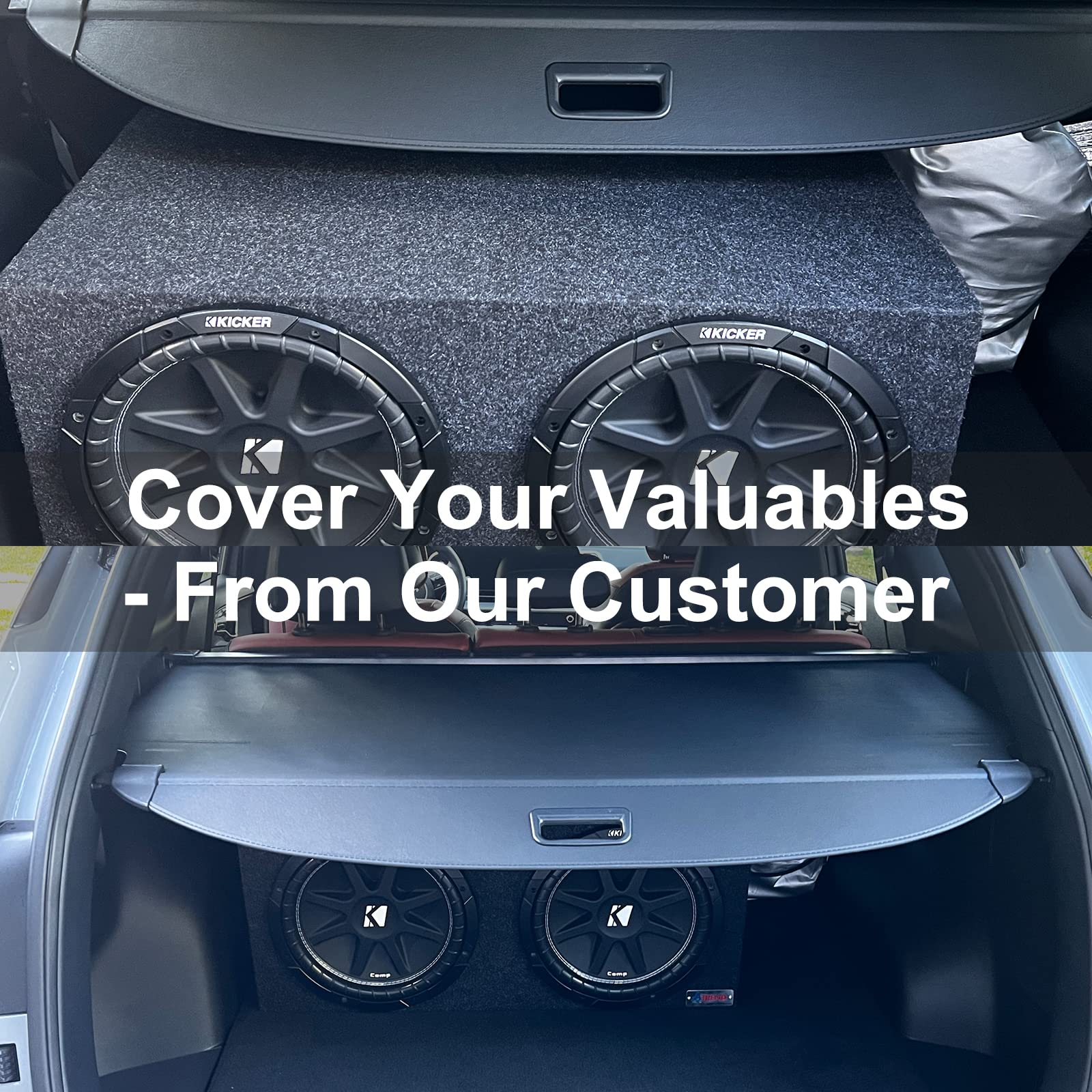 Volcaner privacy screen shields valuables from prying eyes during stops.