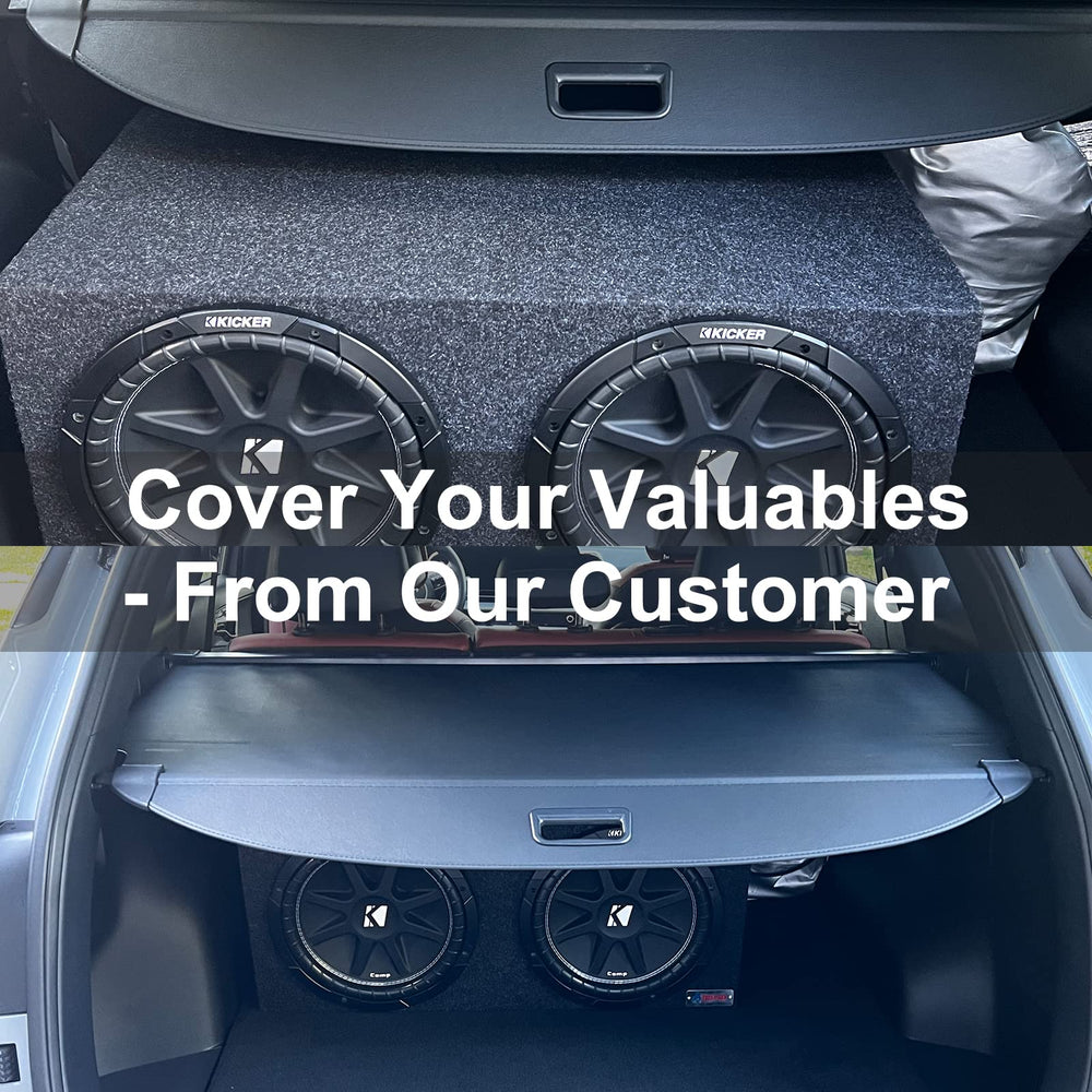 Volcaner privacy screen shields valuables from prying eyes during stops.