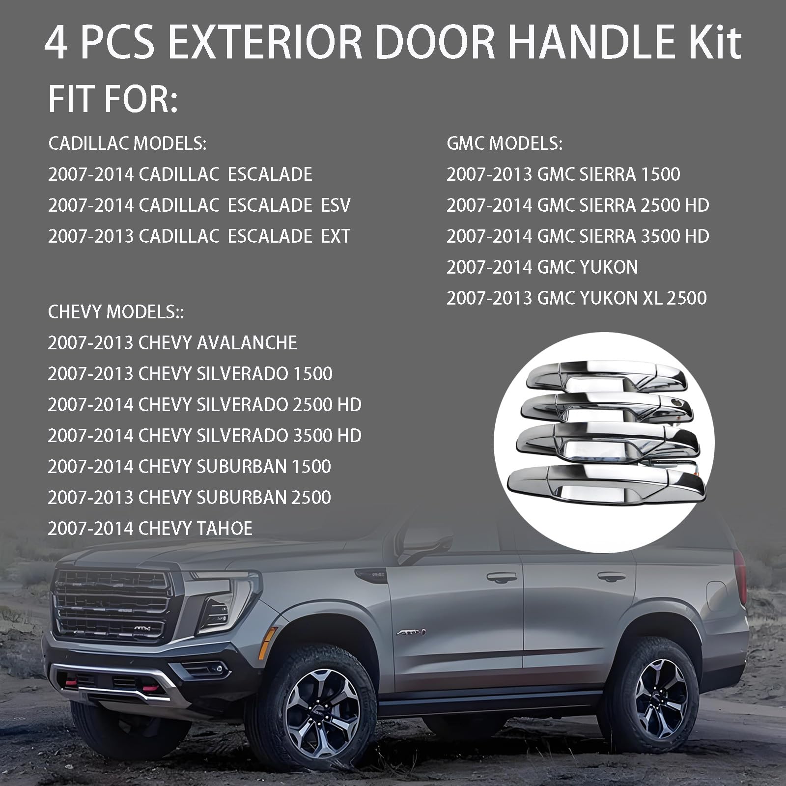 Volinsya exterior chrome door handle rear left, easy access and privacy.