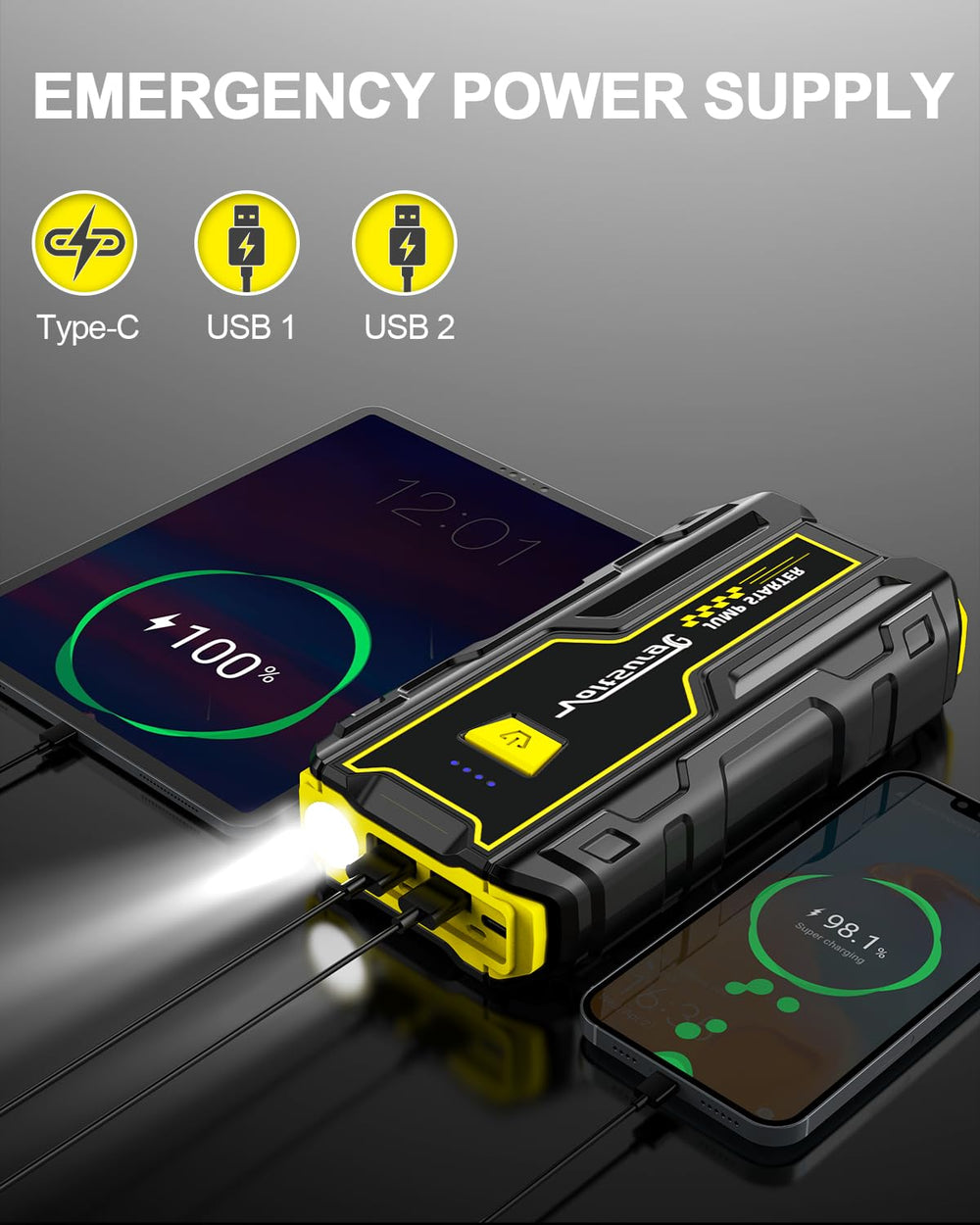 VoltSurge D01S portable bag keeps the unit organized.