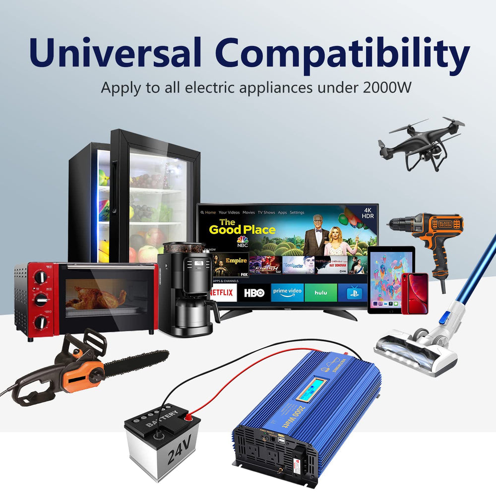 VoltWorks 24V 2000W inverter remote controller for convenient operation