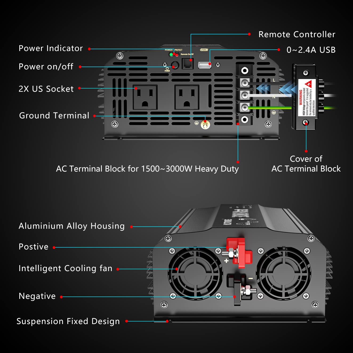 Silent cooling fan activates only under higher load for efficiency