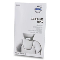 Volvo Genuine Leather Care Wipes pack image for quick leather cleaning.