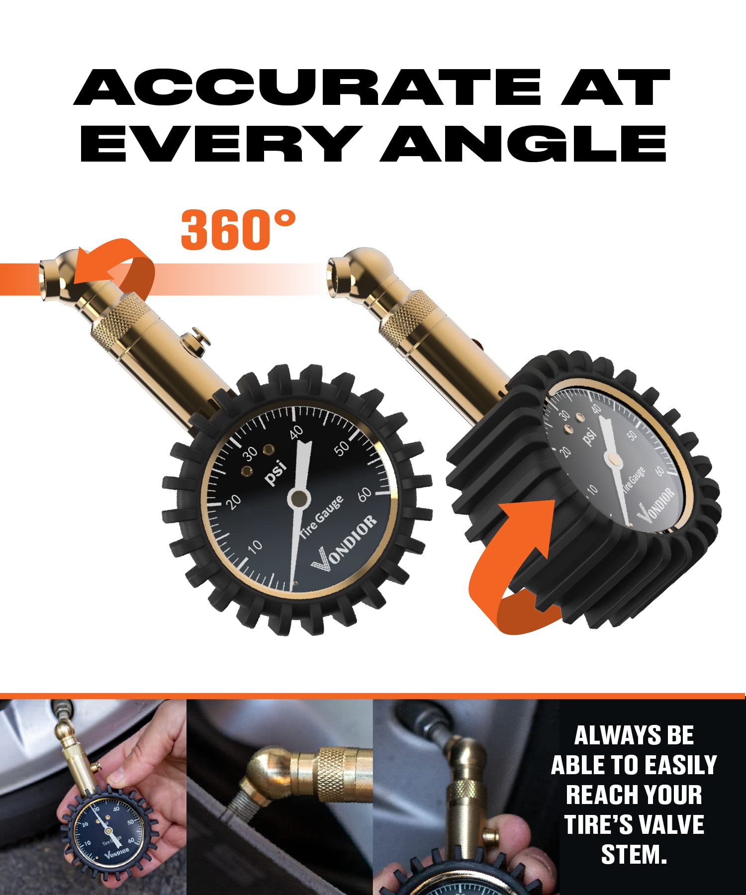 VONDIOR analog reading provides battery-free, instant pressure feedback.