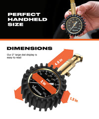 Vondior gauge with rubber shield for durable protection