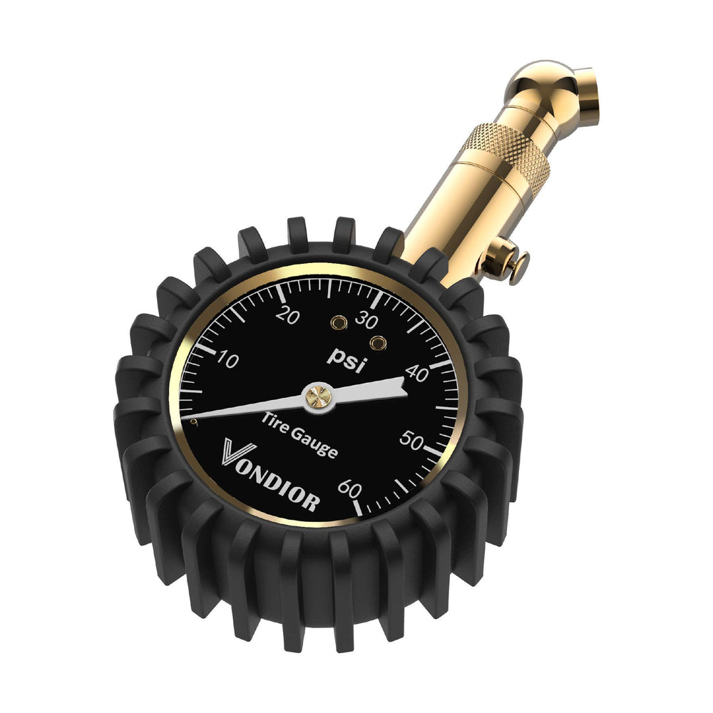 VONDIOR tire pressure gauge with glow dial for quick, accurate readings.