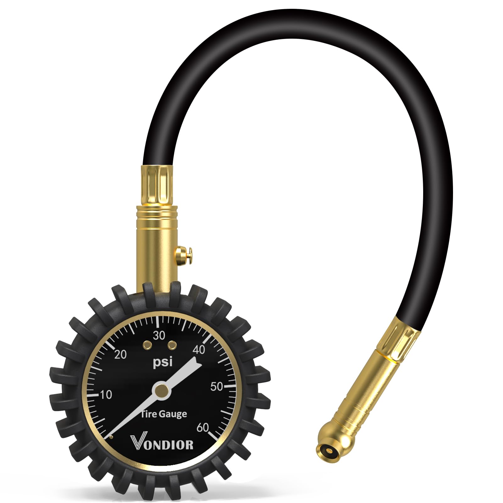 VONDIOR tire pressure gauge with glow dial for precise readings and safety.
