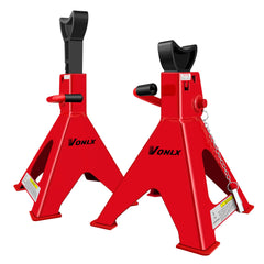 VONLX 3-ton adjustable jack stands provide sturdy support for lifting a vehicle.