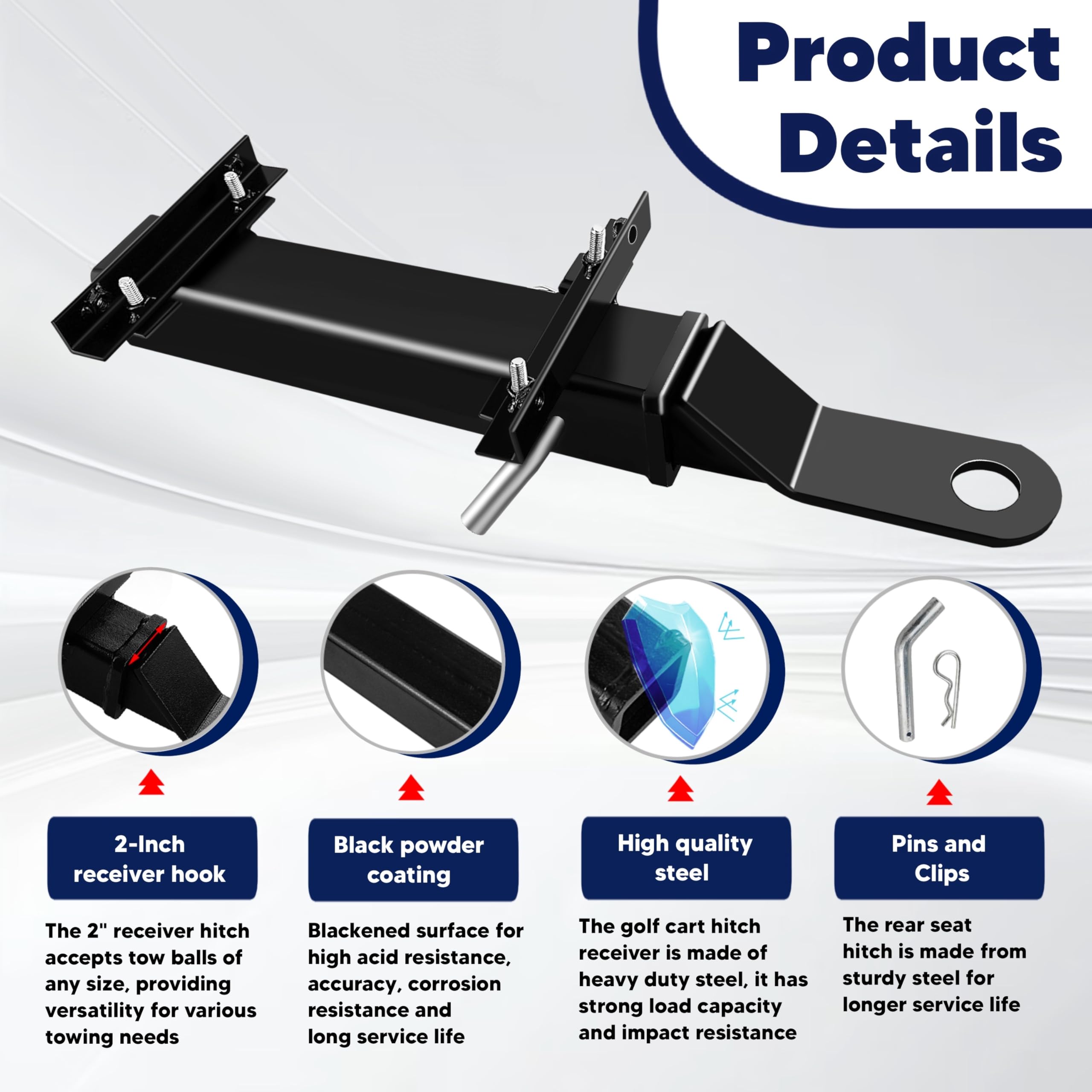 Adjustable brackets allow precise fit across golf cart models.