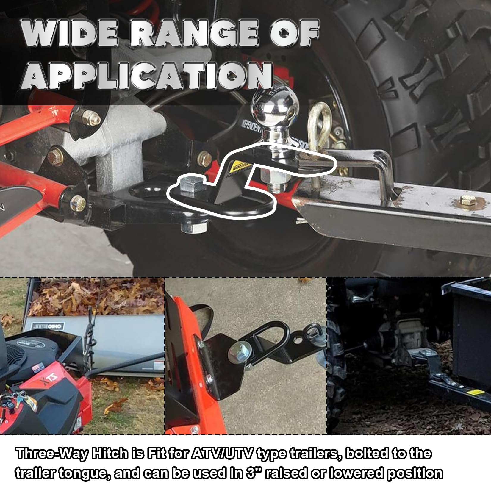 VONLX hitch bolted on without cutting or replacing parts.