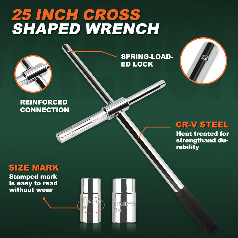 VONLX chrome vanadium steel construction offers durability and wear resistance.