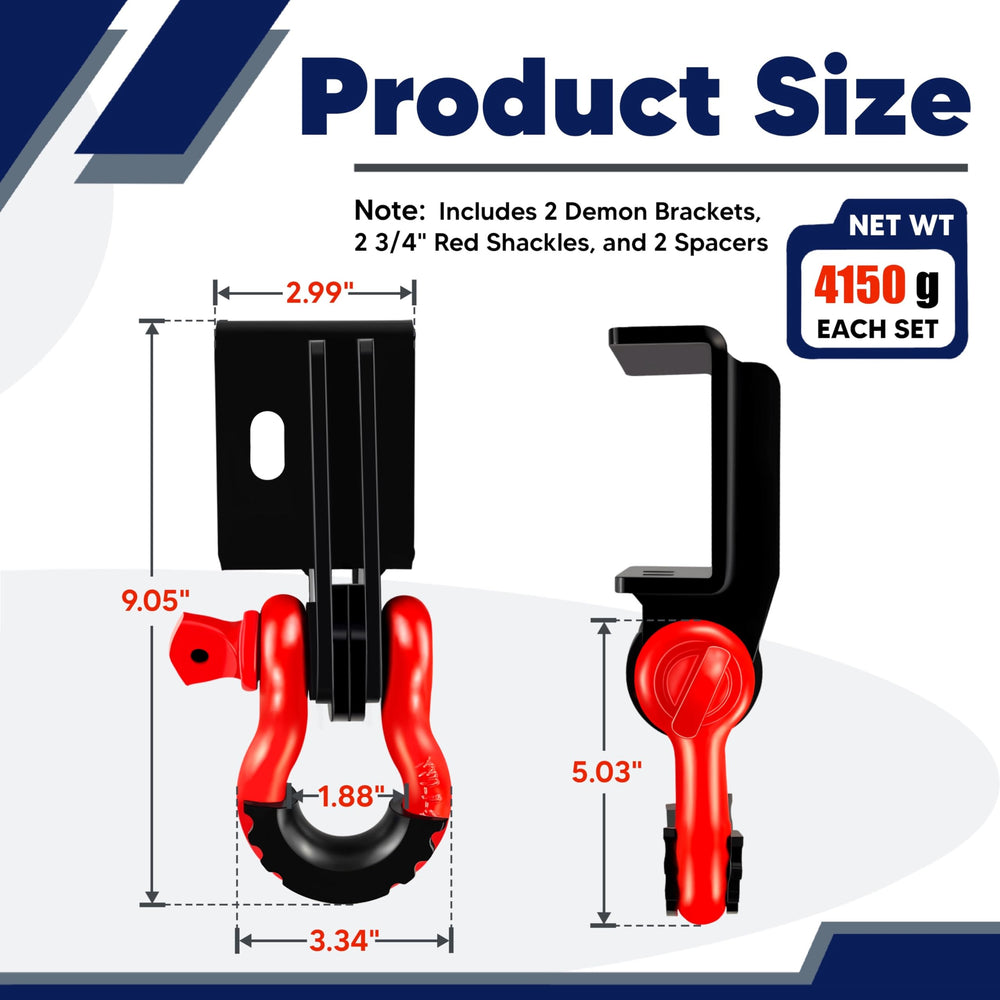VONLX laser-cut steel front bracket delivers precise fit and durability.