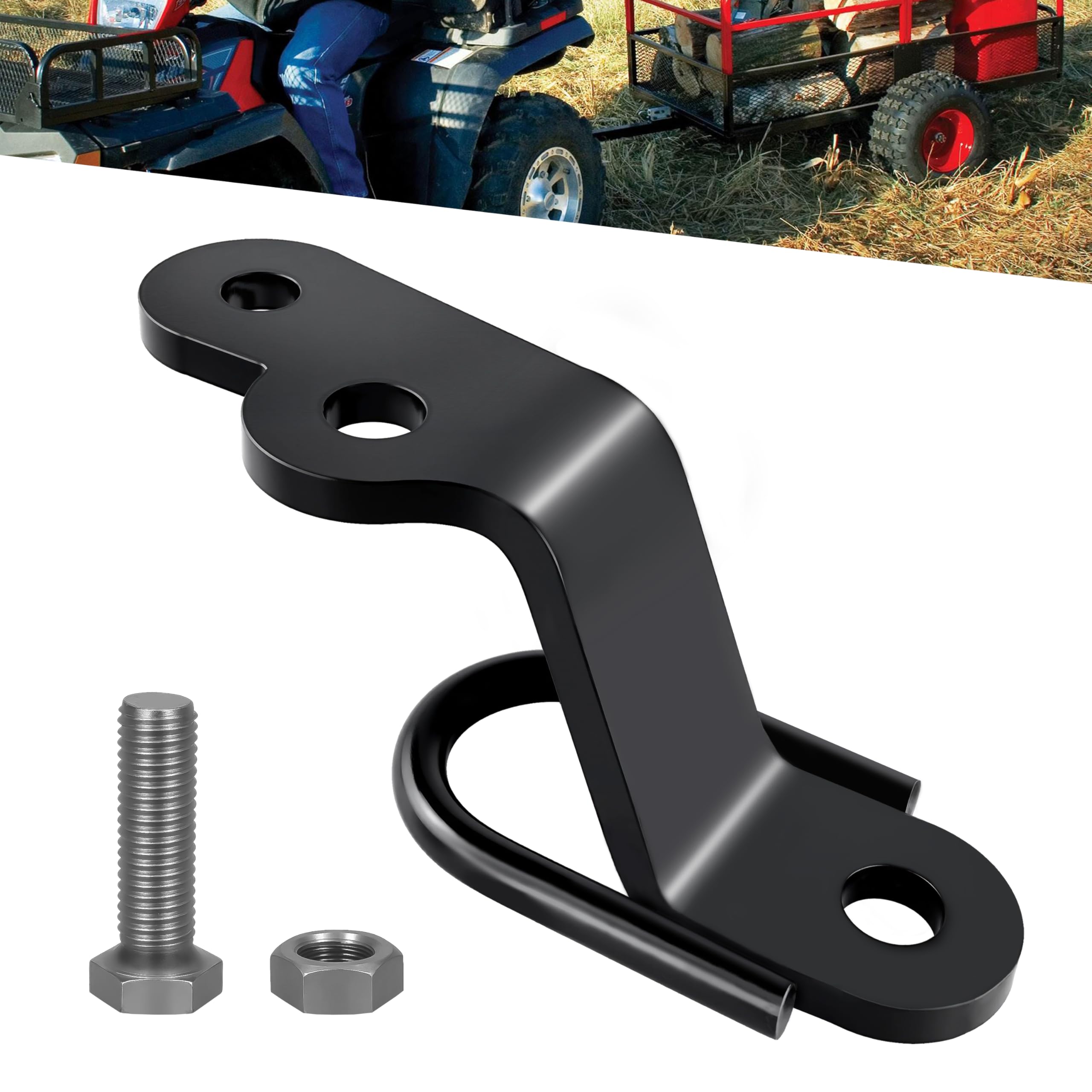 VONLX three-way hitch attachment for ATV/UTV with sturdy steel build.