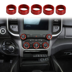 Voodonala center console knob cover red for Dodge RAM, improved grip and protection