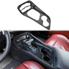 Voodonala Challenger shifter panel carbon fiber enhances interior aesthetics and scratch protection.