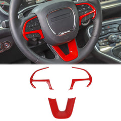 Voodonala Challenger red steering wheel trim adds bold interior style