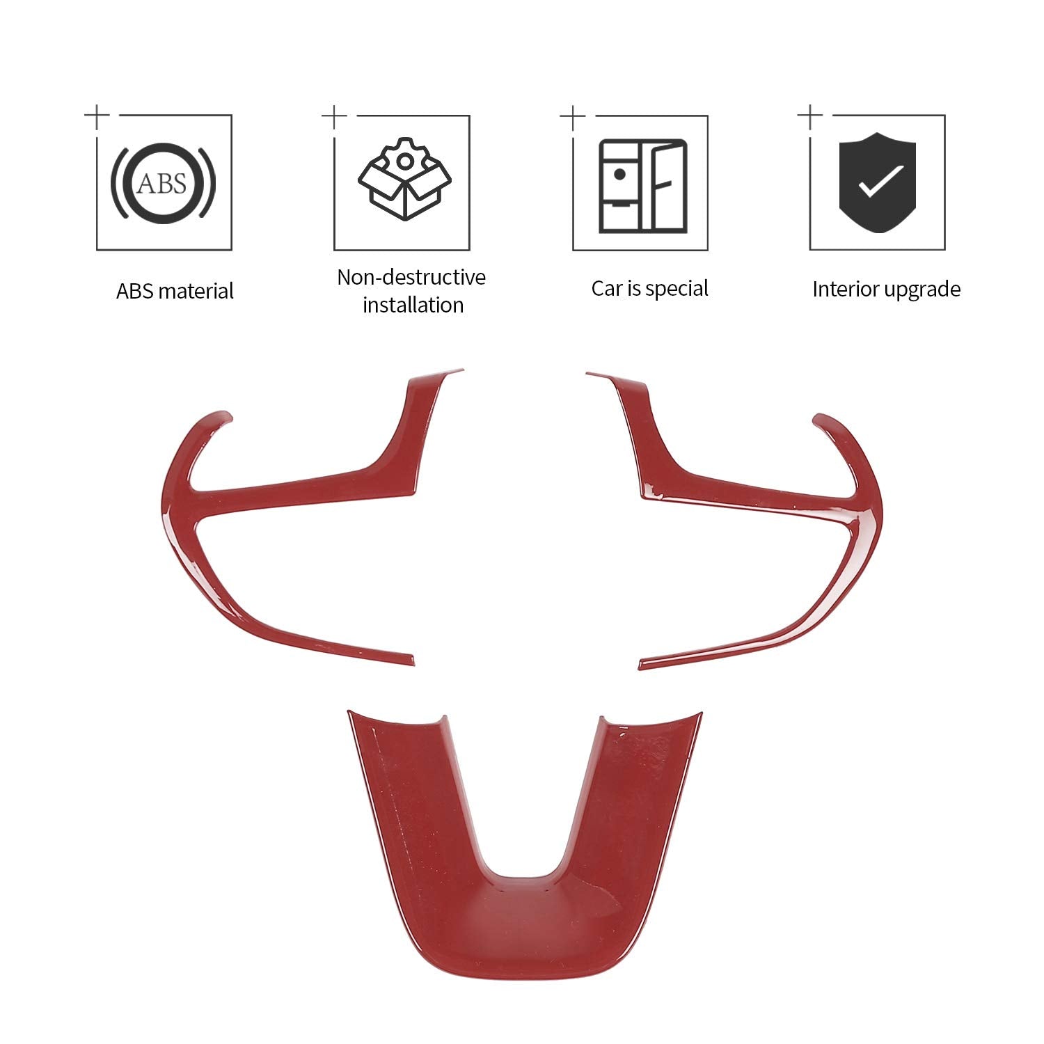 Voodonala Durango steering wheel trim in red complements interior