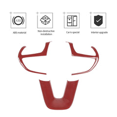 Voodonala Durango steering wheel trim in red complements interior