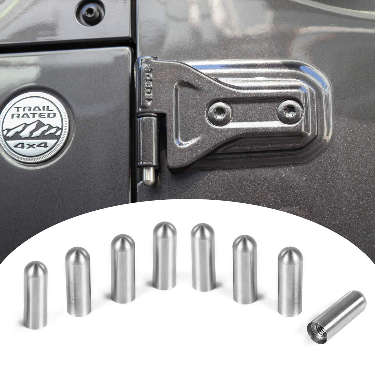 Voodonala hinge top cap guide enables precise door alignment during removal or reinstallation