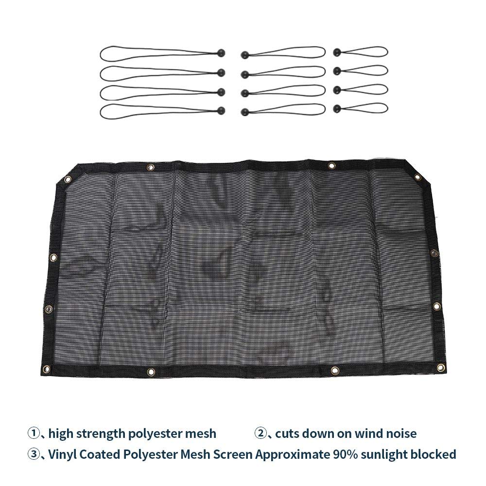 Voodonala Jeep JL bikini top flag design reduces glare on sunny days.