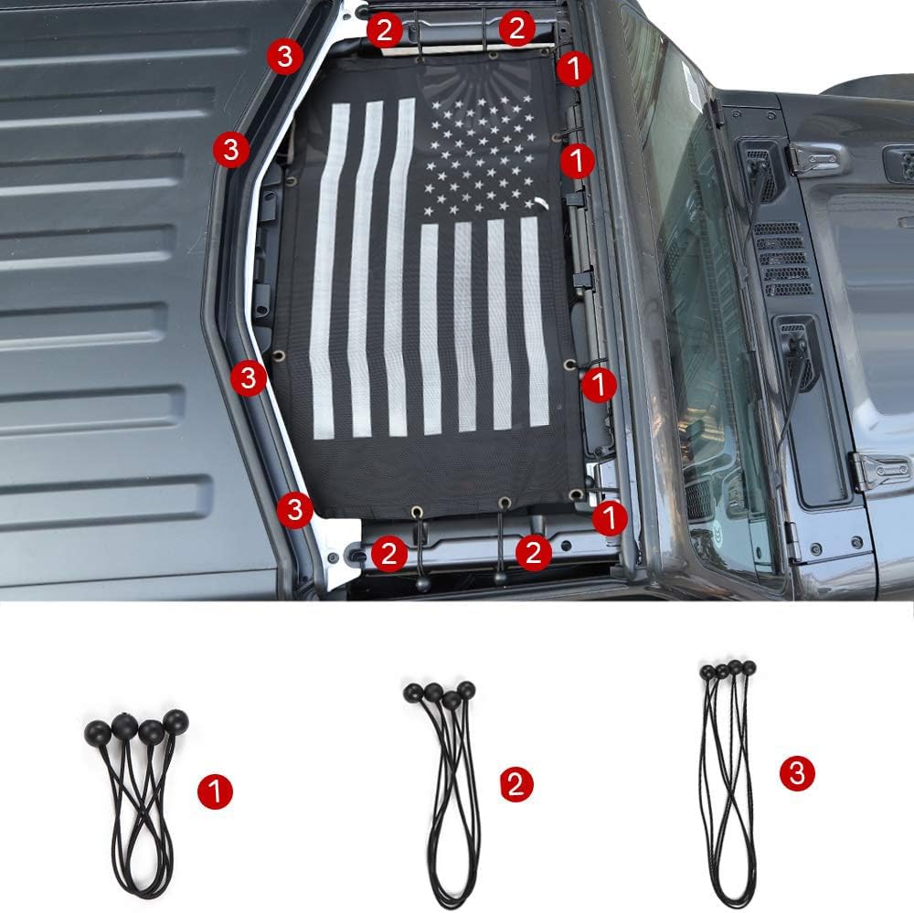 Voodonala Jeep JL sunshade mesh in use on JL model