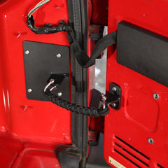 Voodonala removable tailgate pin for quick tailgate customization.