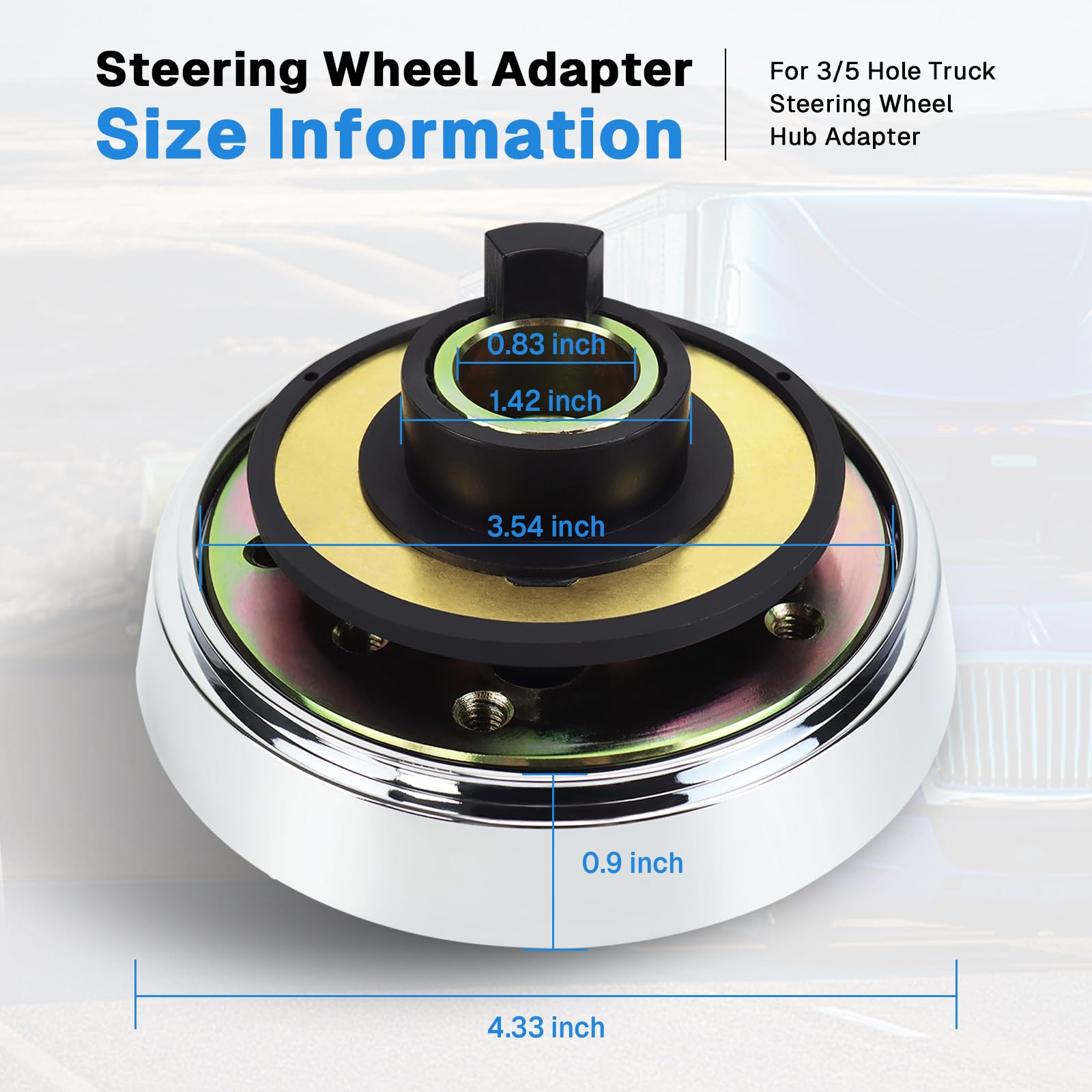 VOONKE 3.4-inch hub diameter fits multiple Kenworth and Peterbilt models