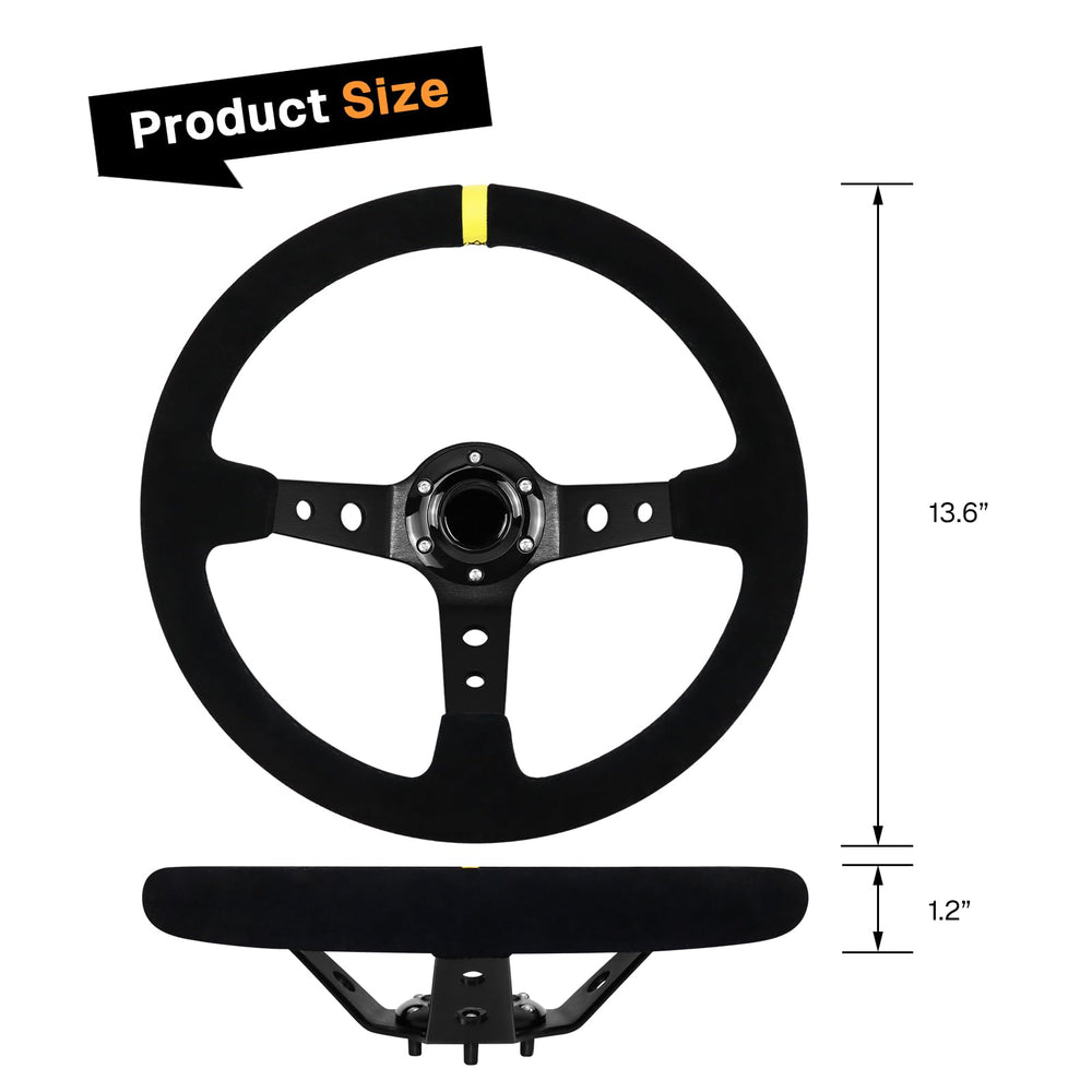 VOONKE 6-bolt hub mount shows secure attachment for race and sim cars
