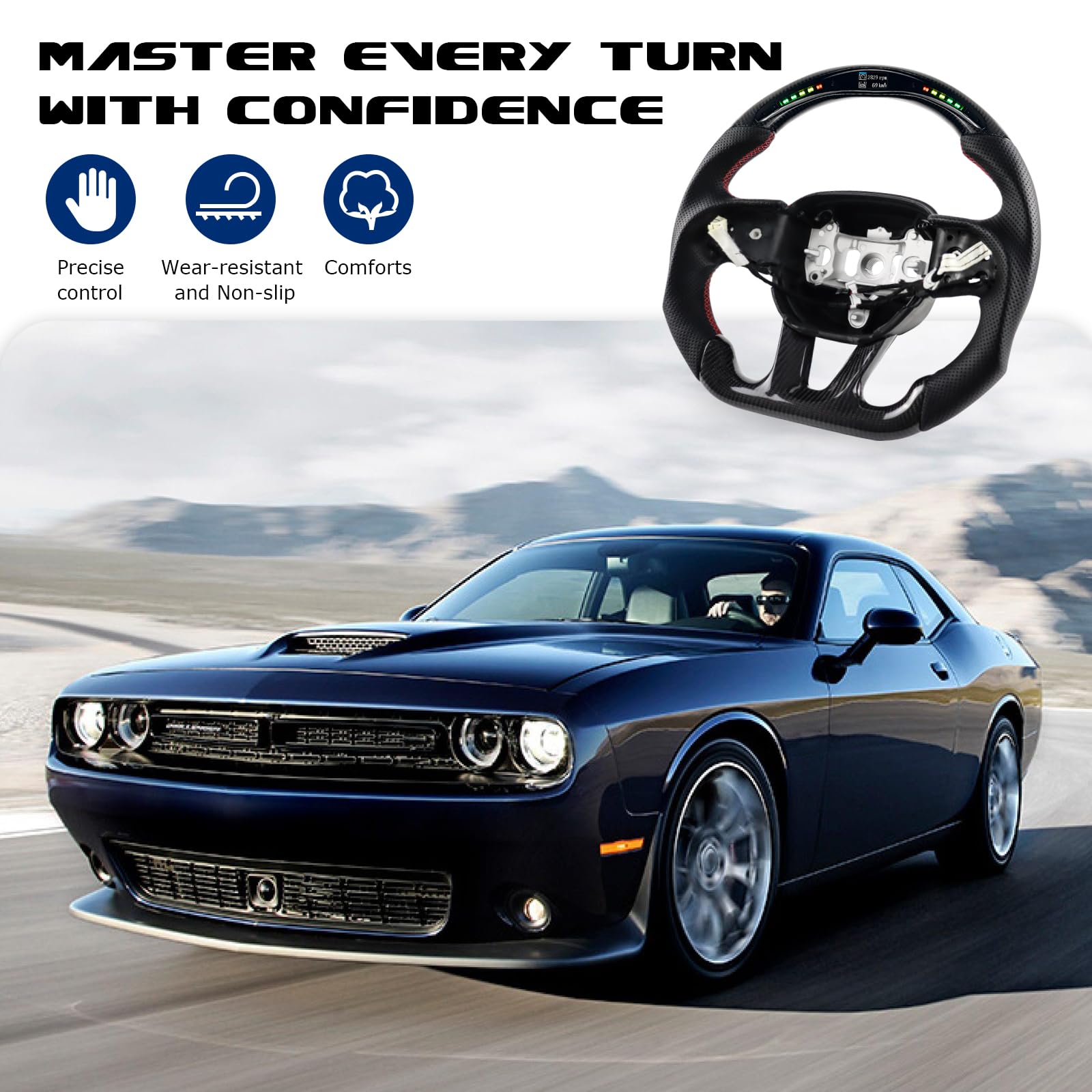 VOONKE D-shaped flat-bottom design improves control and sportiness
